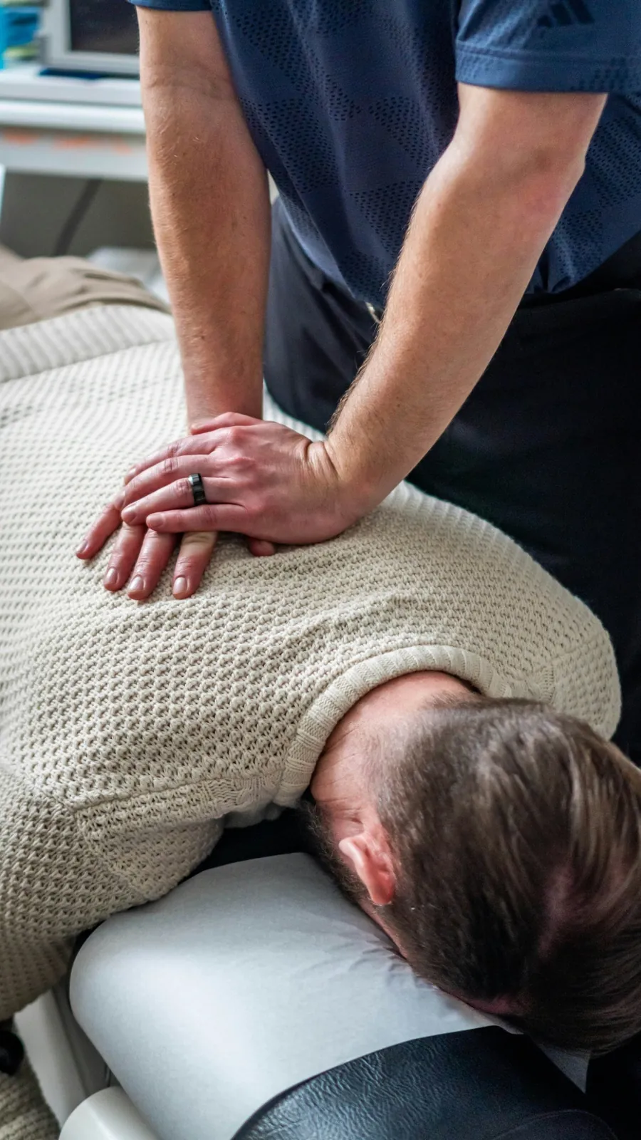 Chiropractic treatment being provided to support mobility and recurring musculoskeletal discomfort