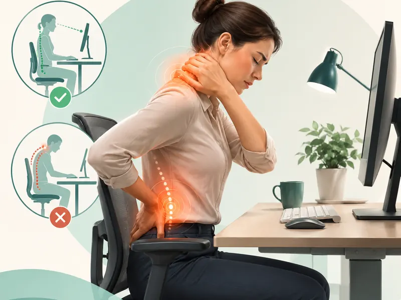 Ergonomic habits for desk-job neck and back pain